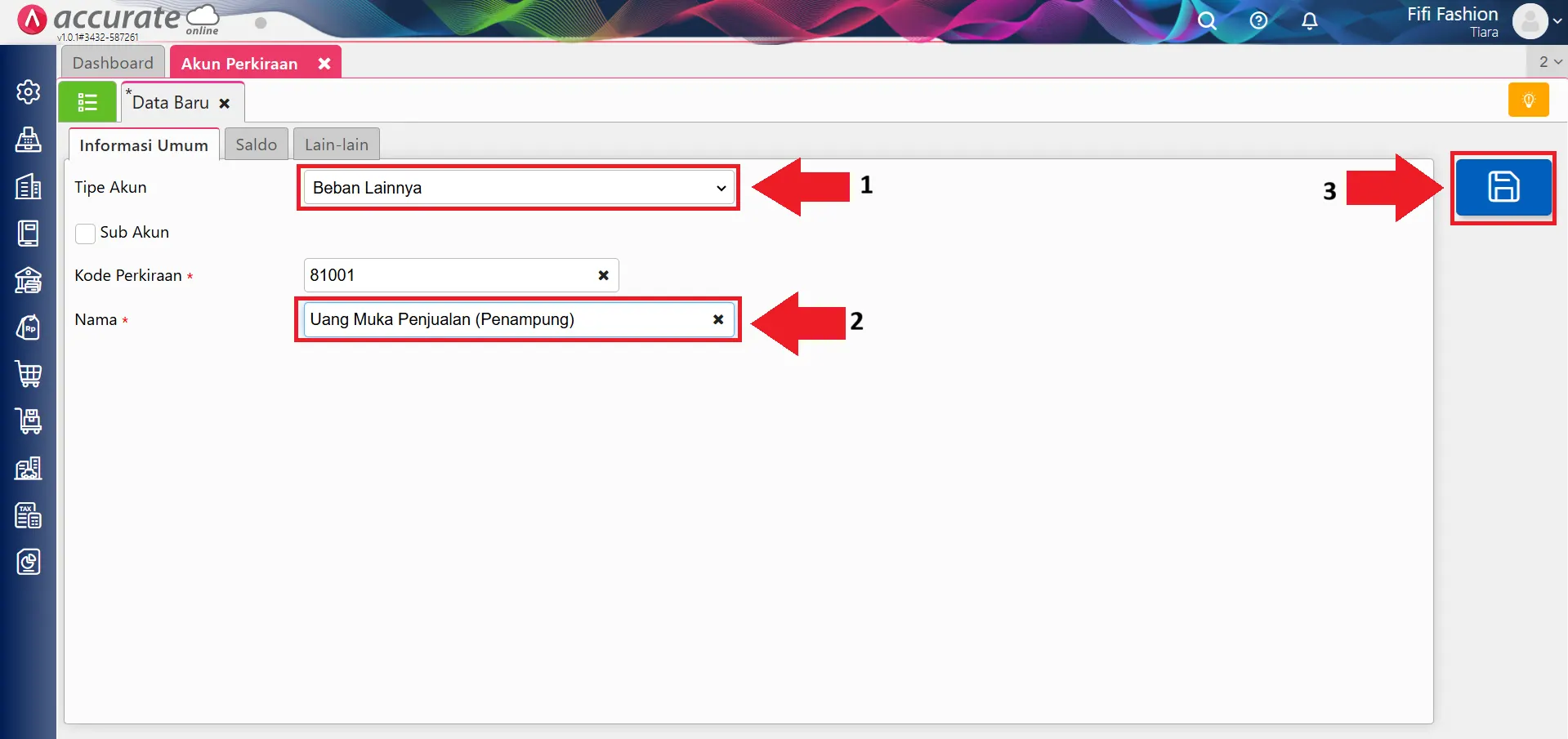 Mencatat uang muka penjualan berupa barang
